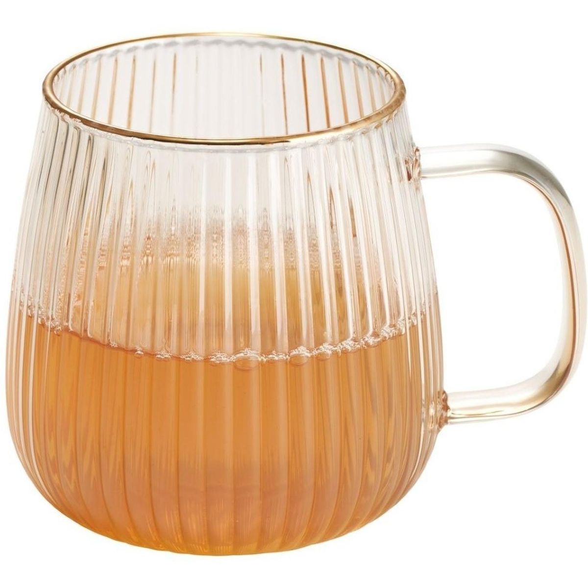 ADAGIO TEAS - Taza Vidrio Ribbed Ambar 500ml