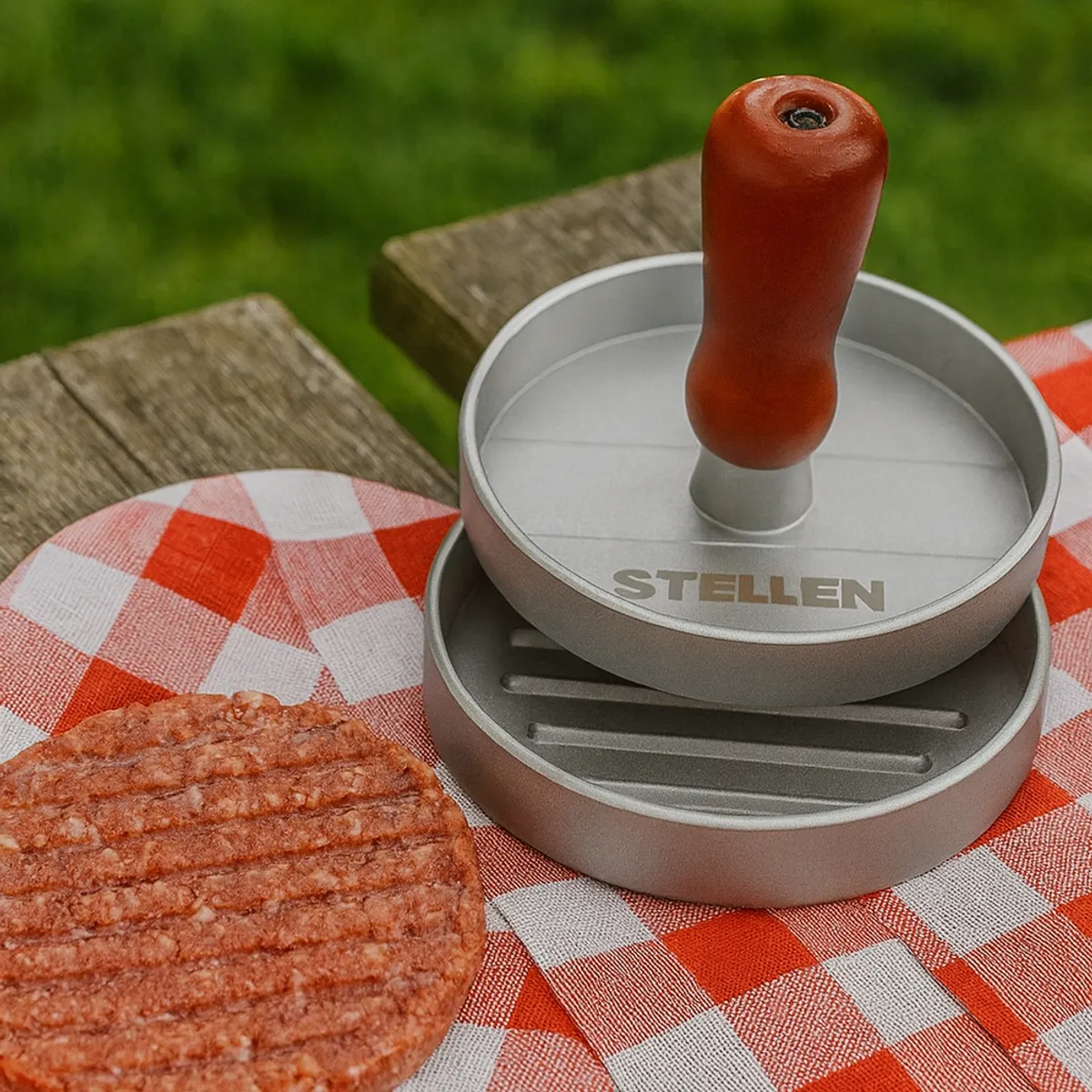 COSAS CASA - Prensa Para Hamburguesas Molde Antiadherente Parrilla Stelle