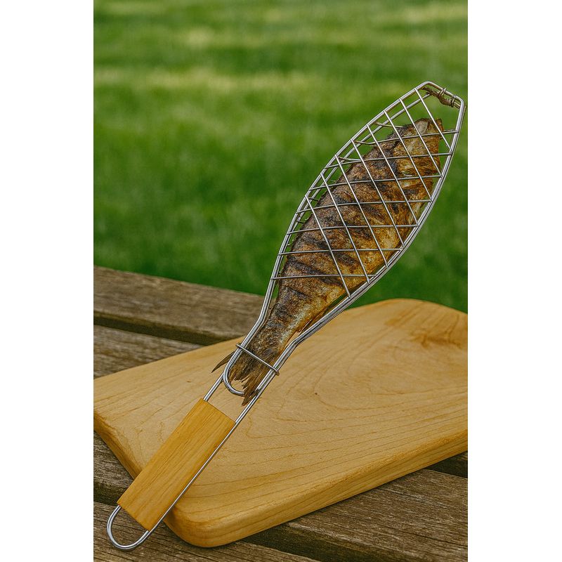 COSAS CASA - Rejilla Para Asar Vegetales Y Pescado Xl Madera