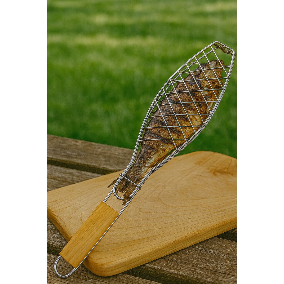 COSAS CASA - Rejilla Para Asar Vegetales Y Pescado Xl Madera