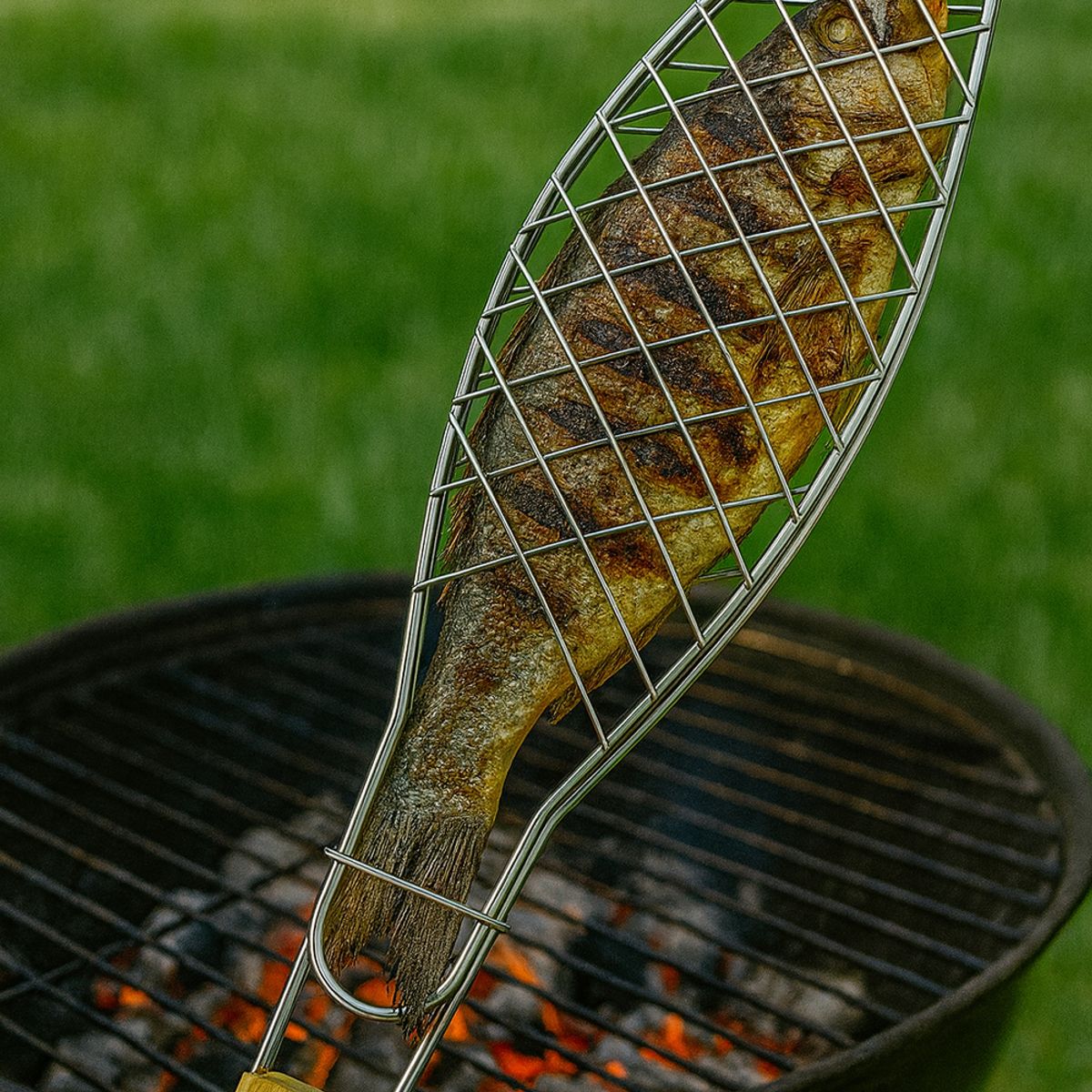 COSAS CASA - Rejilla Para Asar Vegetales Y Pescado Xl Madera
