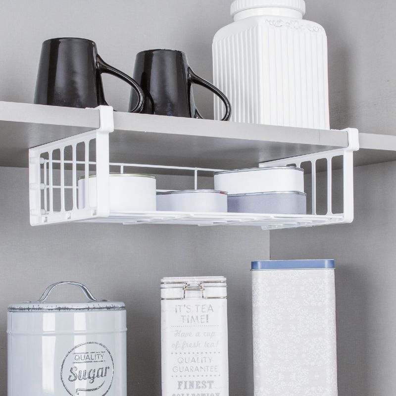 METALTRU - Canasto interior mueble de cocina mediana blanco