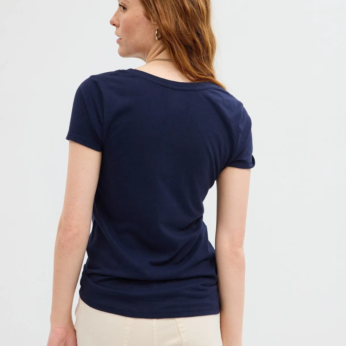 GAP - Polera Cuello V Azul GAP