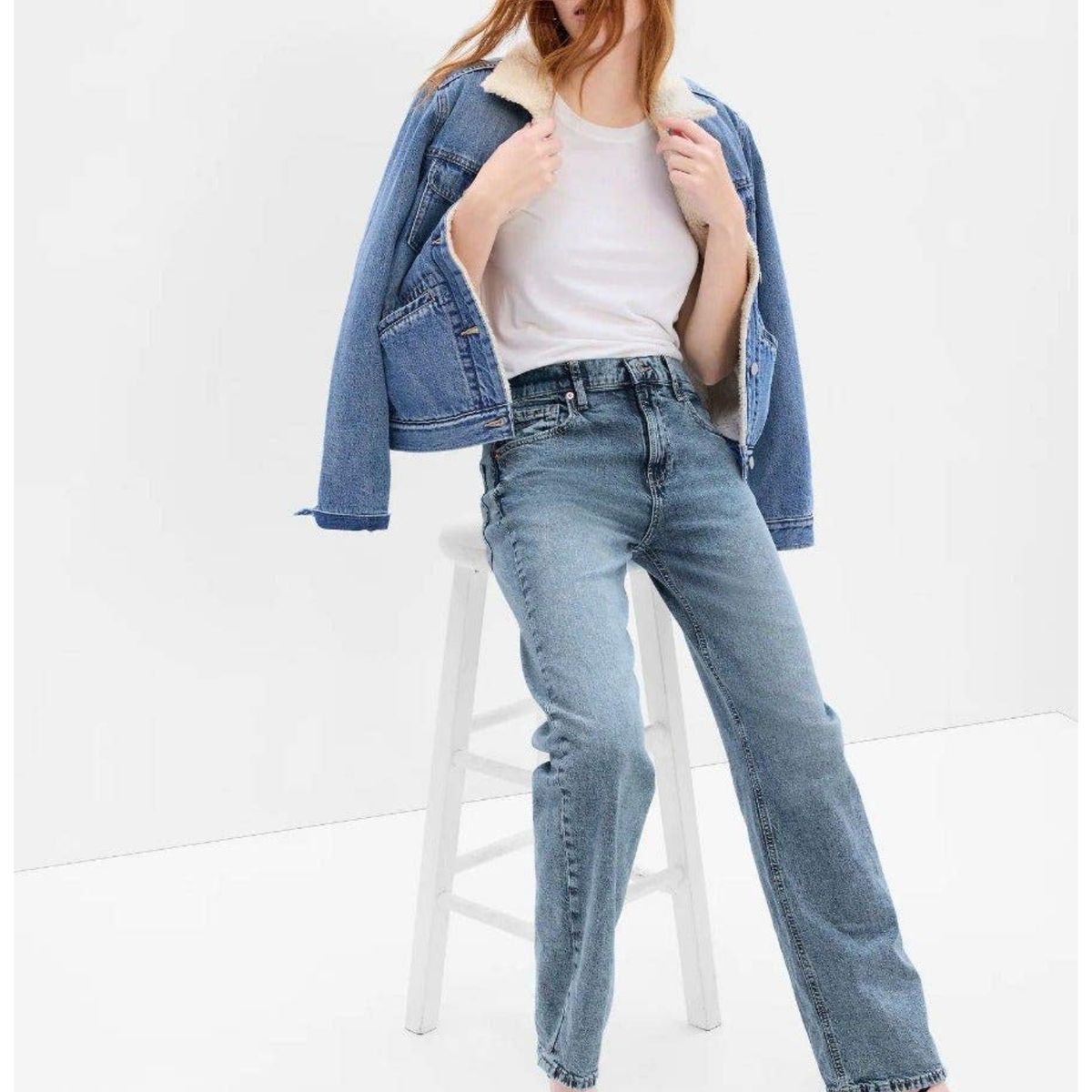 GAP - Jeans Mujer Loose Mr Light Clyne Azul GAP