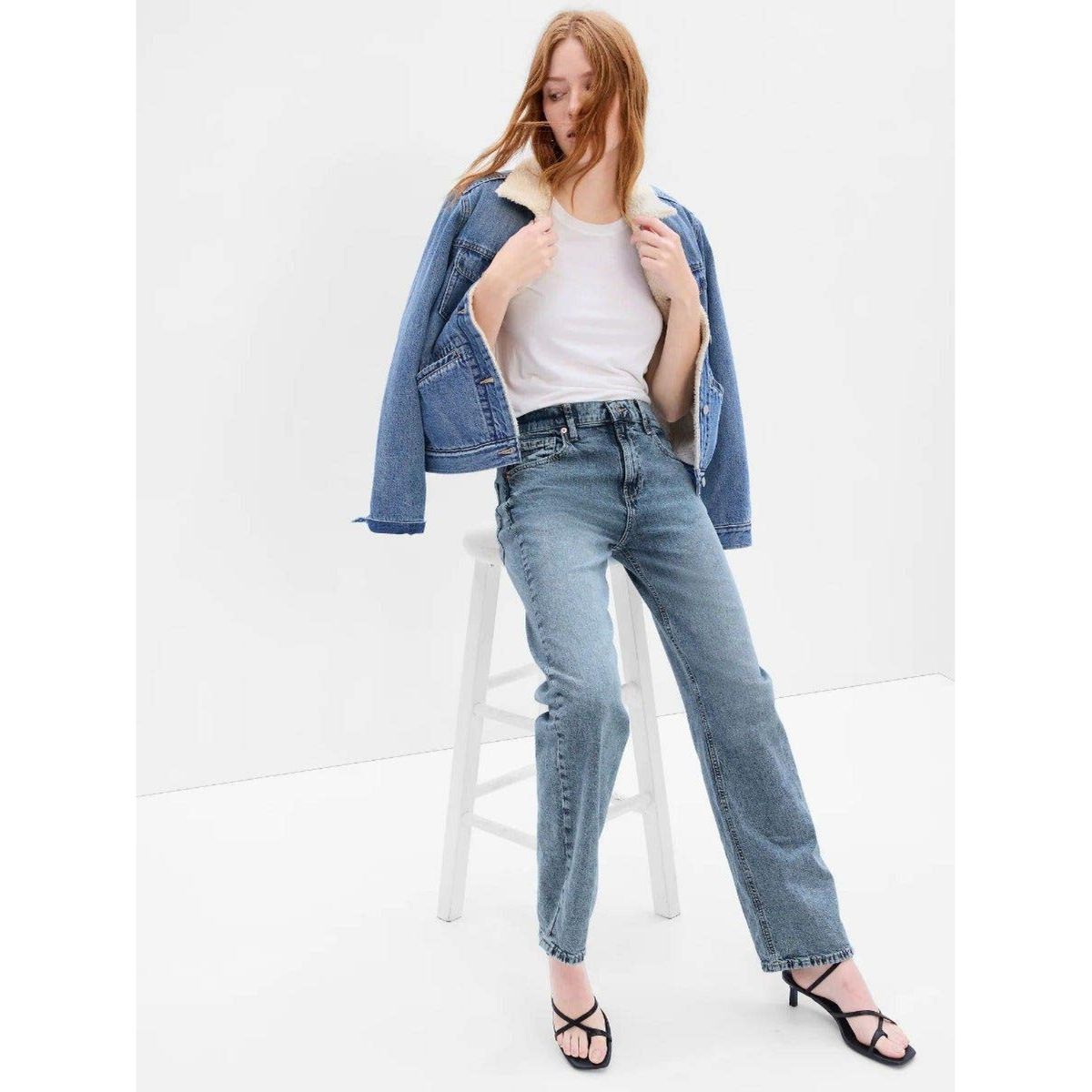 GAP - Jeans Mujer Loose Mr Light Clyne Azul GAP