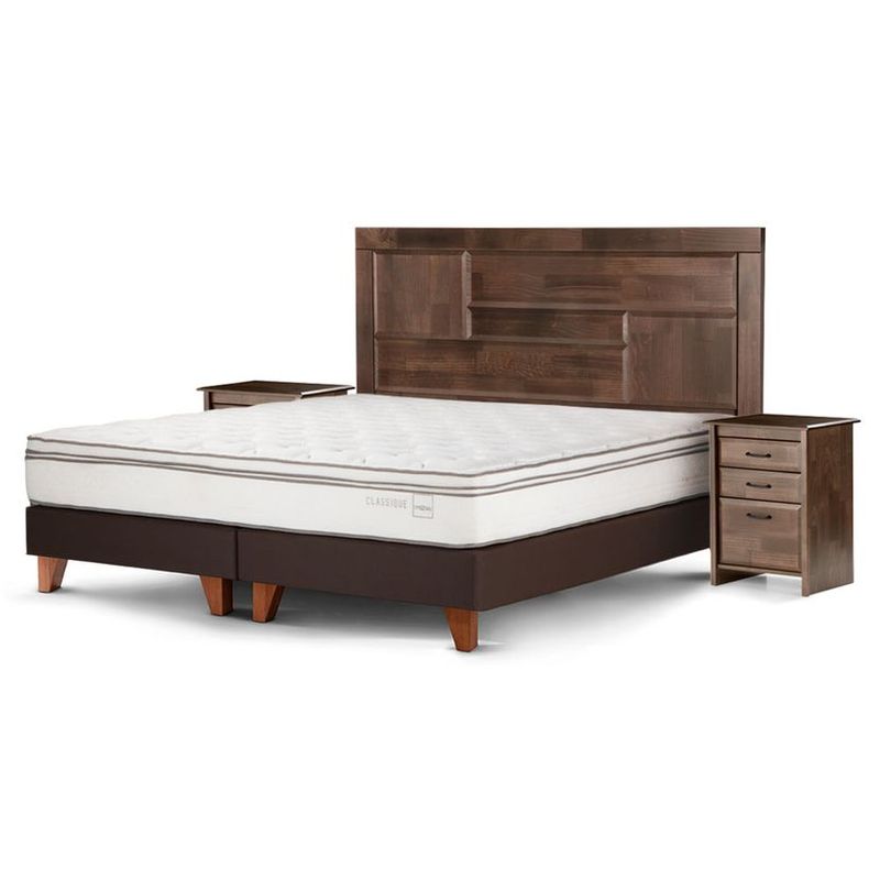ROSEN - Cama Europea Classique+ 2 Plazas  Con Muebles Dolce
