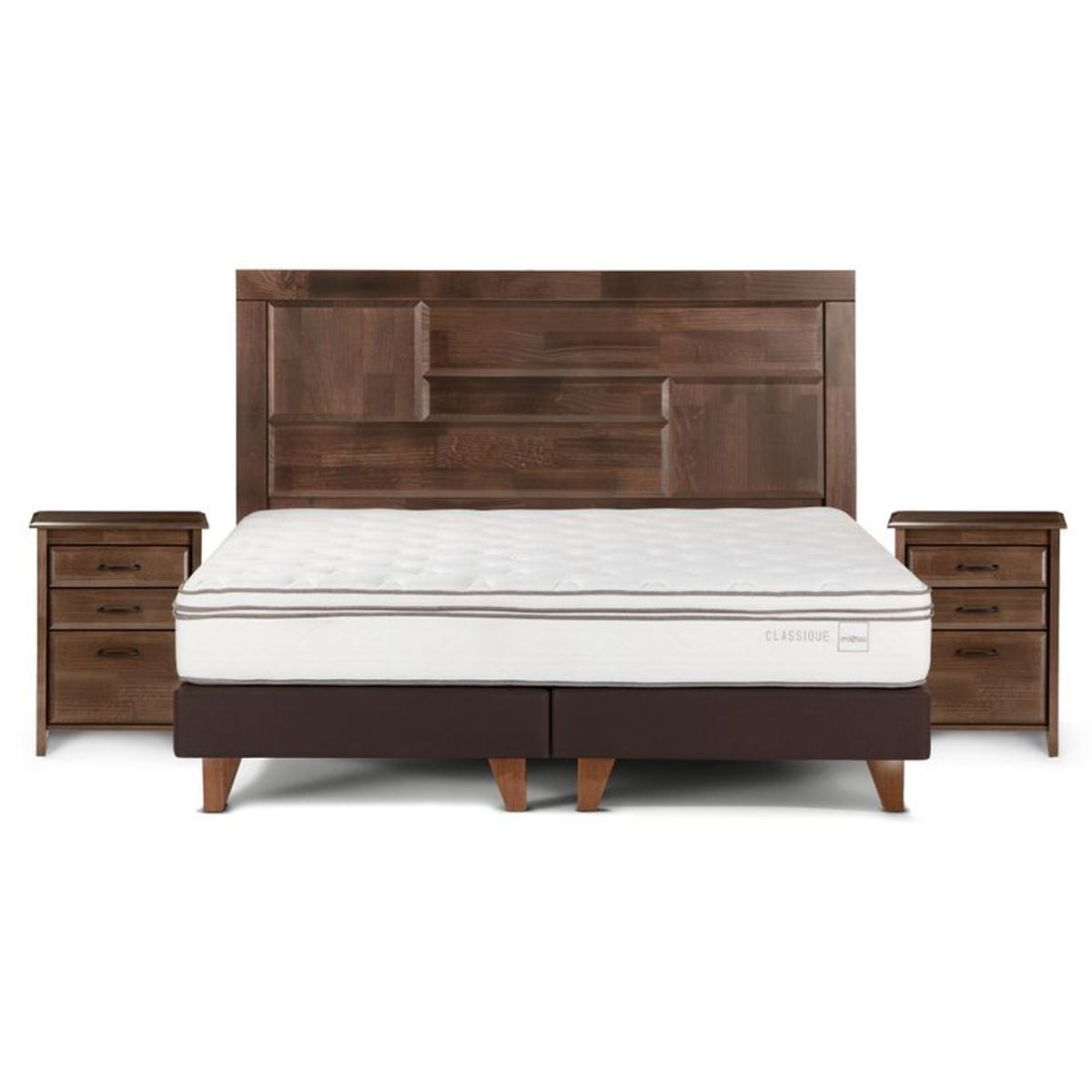 ROSEN - Cama Europea Classique+ 2 Plazas  Con Muebles Dolce