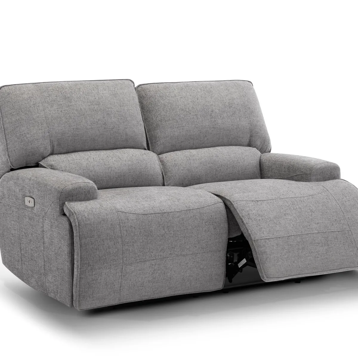 ROSEN - Sofá Reclinable Rosen Jagger Eléctrico 2 Cuerpos Tela Gris