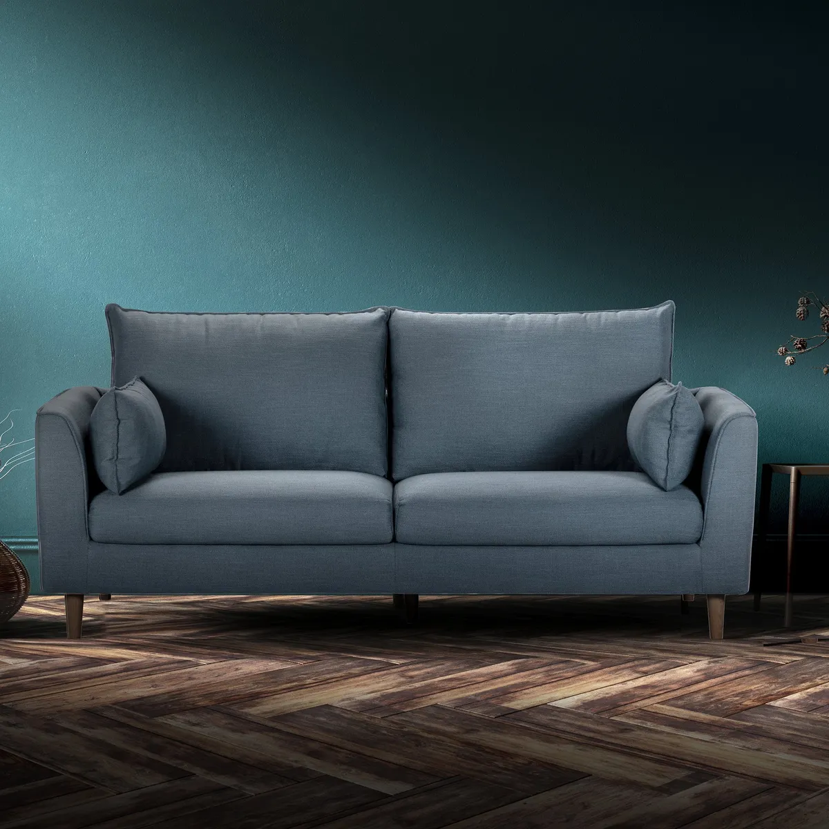 ROSEN - Sofá Rosen Cavour 3 Cuerpos Tela Denim