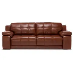 ROSEN - Sofá 5037 3 Cuerpos Cuero Caramelo