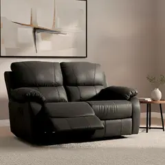 ROSEN - Sofá Reclinable Orson 2 Cuerpos Tela Manual Stone