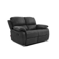 ROSEN - Sofá Reclinable Orson 2 Cuerpos Tela Manual Stone