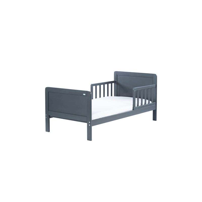 DREWEX - Cama Montessori de Transición con Cajonera OLEX (140 x 70) - Gris DREWEX