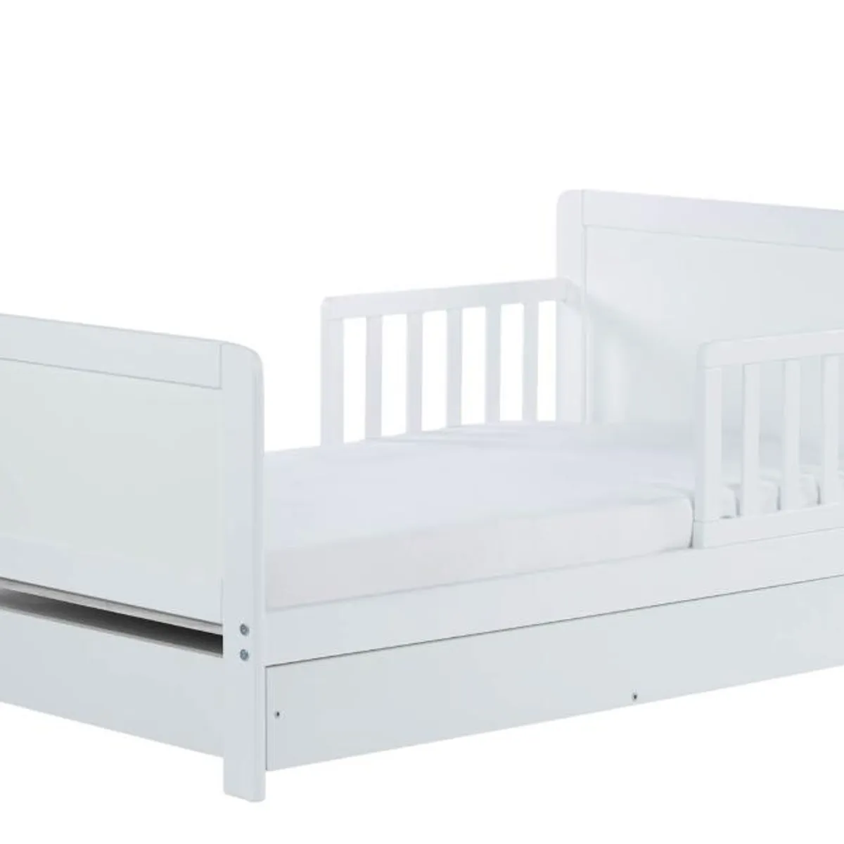 DREWEX - Cama Montessori  con Cajonera OLEX (140 x 70) Blanco