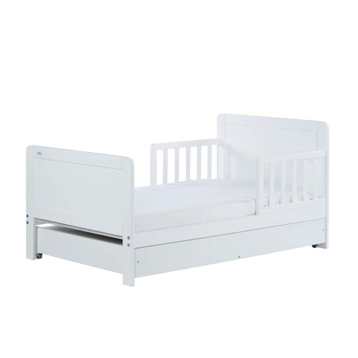 DREWEX - Cama Montessori  con Cajonera OLEX (140 x 70) Blanco