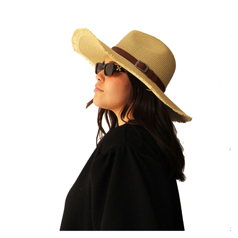 LIBERTE - Sombrero Playero Crema