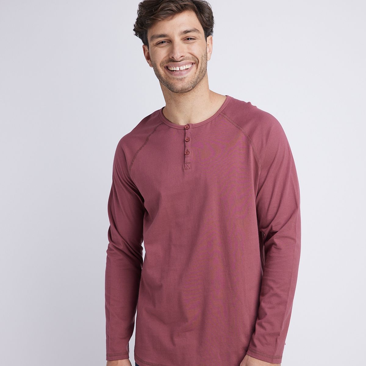 PANAMA JACK - Polera Hombre manga larga Burdeo Panama Jack