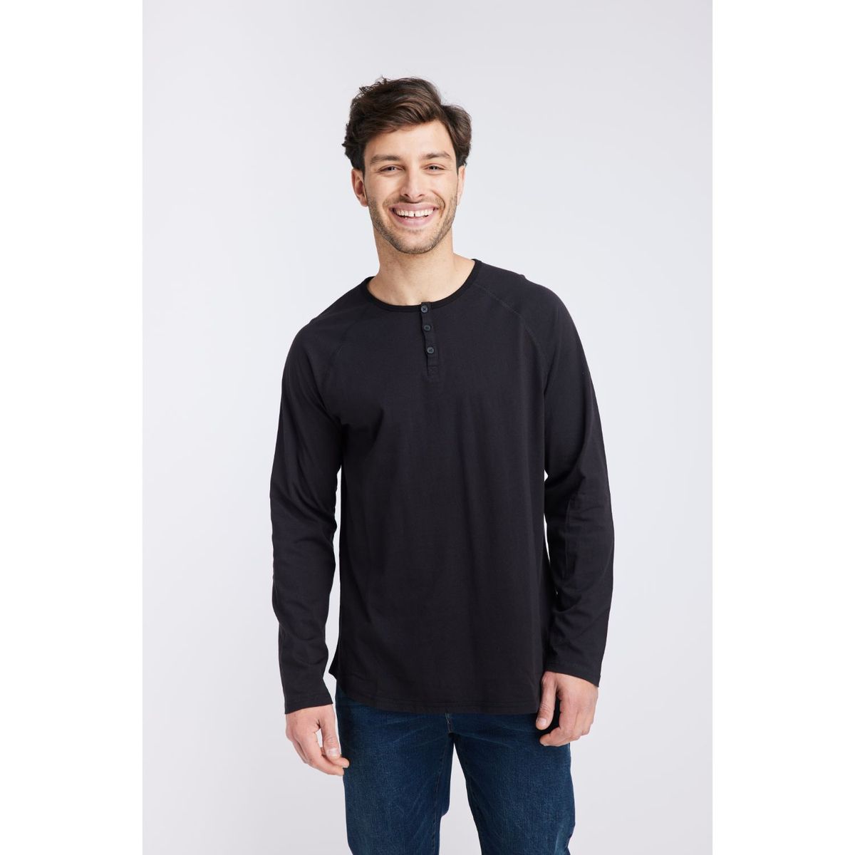 PANAMA JACK - Polera ML Murcia Negro Panama Jack_.