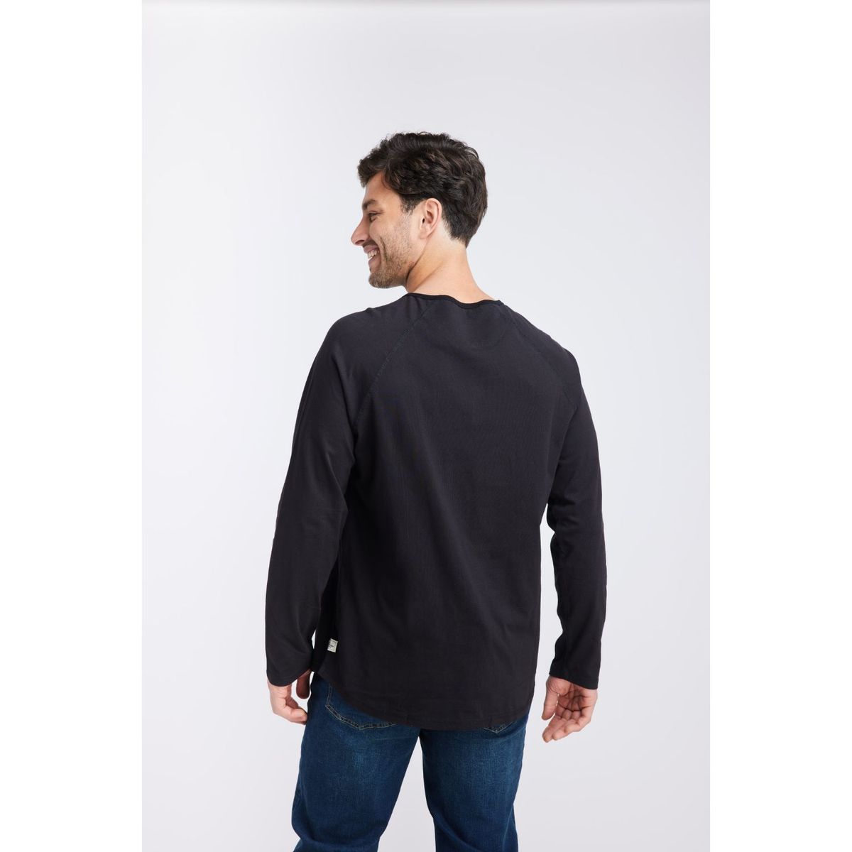 PANAMA JACK - Polera ML Murcia Negro Panama Jack_.