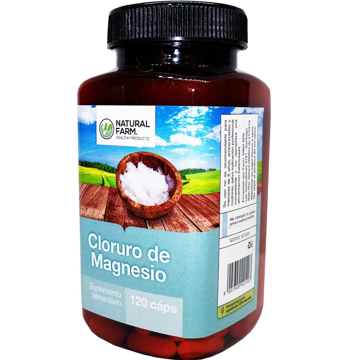 NATURAL FARM - NATURAL FARM CLORURO DE MAGNESIO 500 MG 120 CAPS