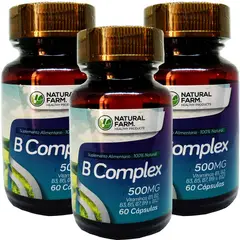 NATURAL FARM - 3 X B-COMPLEX VITAMINA 60 CAPS