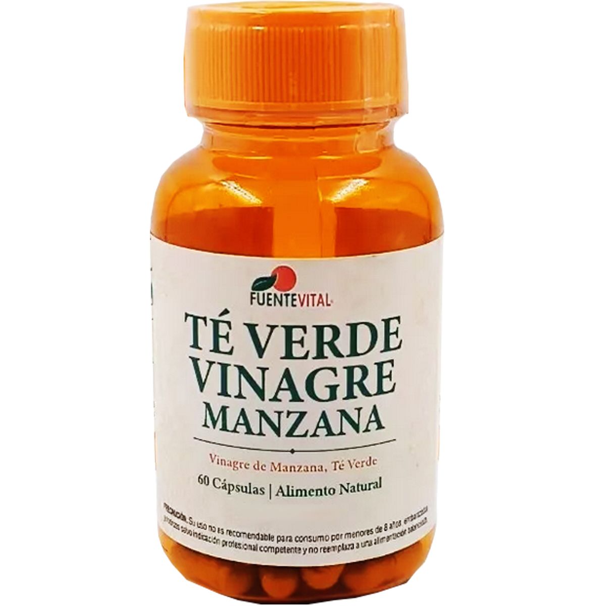 FUENTEVITAL - TE VERDE + VINAGRE DE MANZANA 60 CAPSULAS VEGETALES - 320 MG