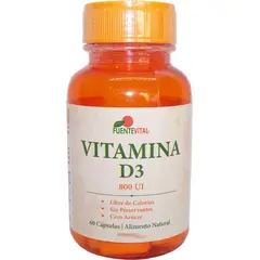 FUENTEVITAL - VITAMINA D3 600 UI 60 CAPSULAS VEGETALES
