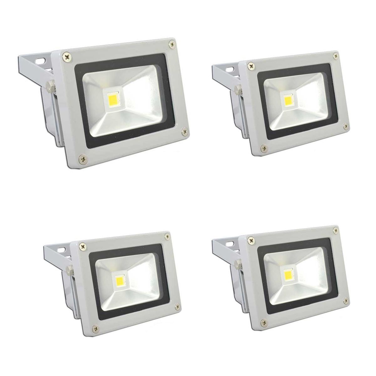 GREEN E - Foco Exterior Led de 20W Pack de 4 Unidades. Luz Fría. Green e