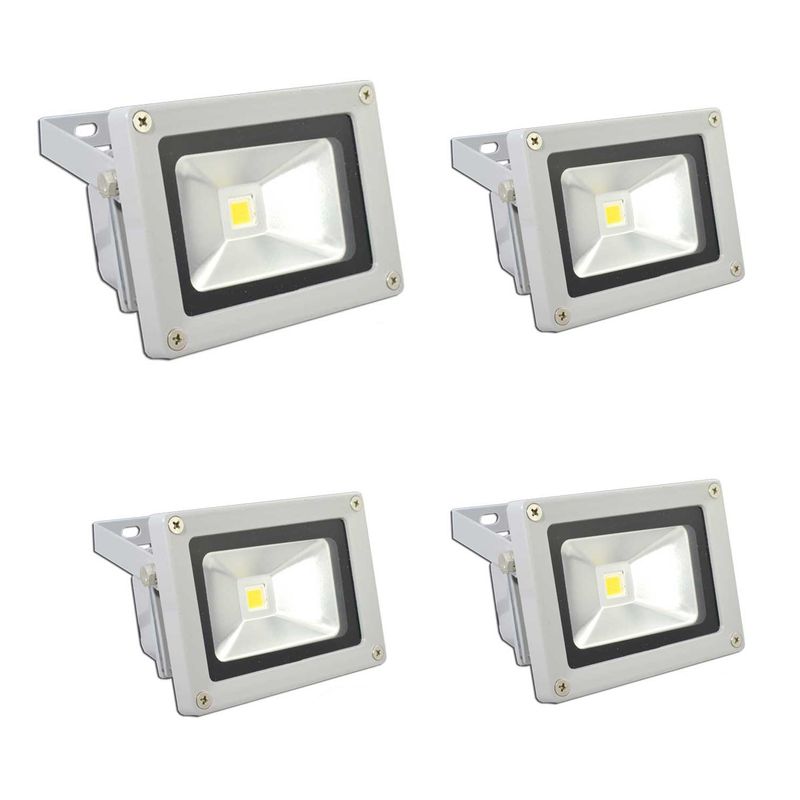 GREEN E - Foco Exterior Led de 20W Pack de 4 Unidades. Luz Fría. Green e