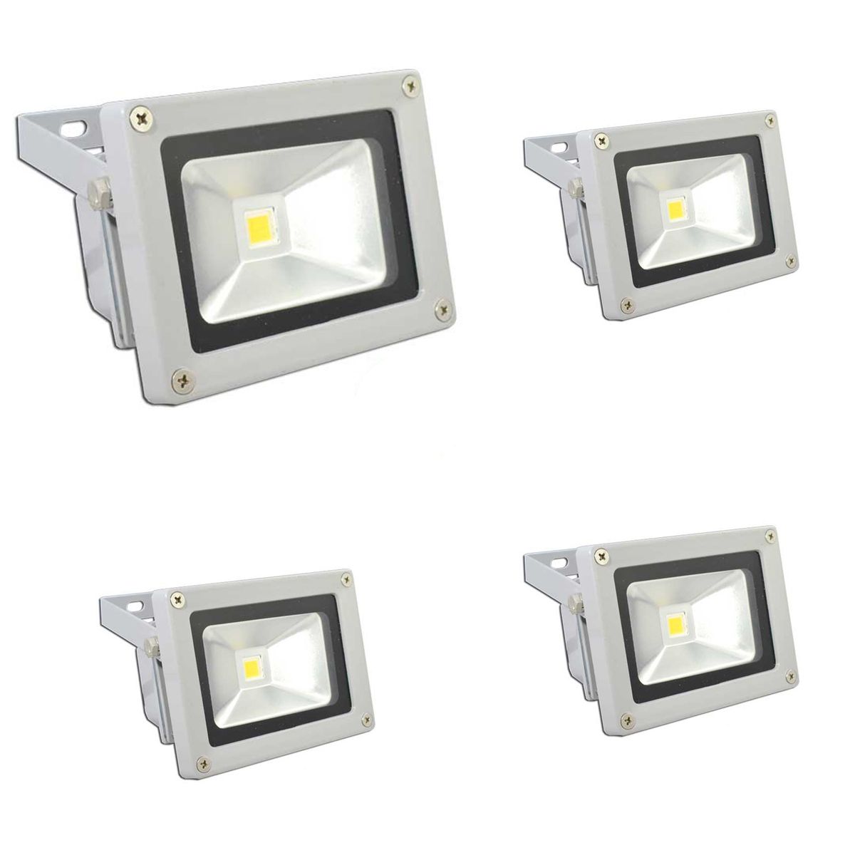 GREEN E - Foco Exterior Led de 10W Pack de 4 Unidades. Luz Cálida. Green e