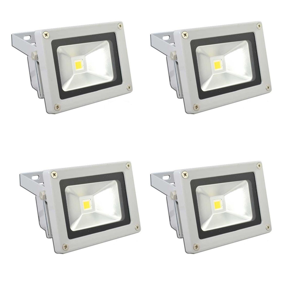 GREEN E - Foco Exterior Led 20W Pack de 4 Unidades. luz Cálida. Green e