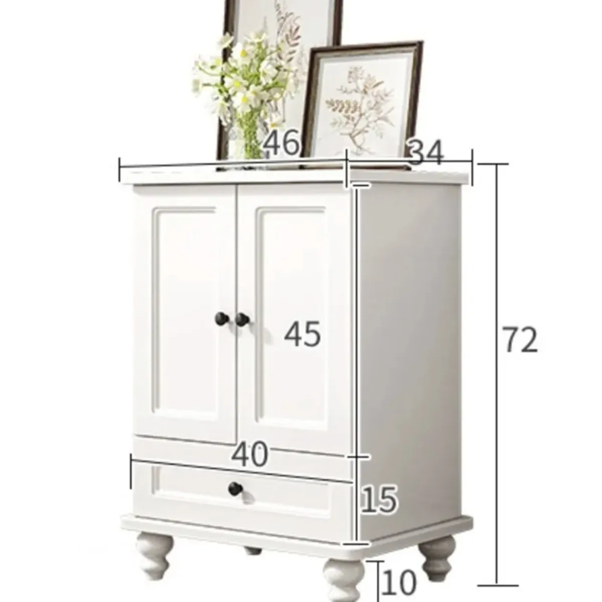 HOMER DESIGN - Comoda Velador Con Cajones Homer Design 46x34x72cm Europea…