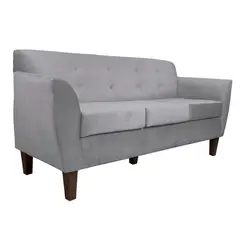 CHILENA CASAGRANDE - SOFA 2 CUERPOS DORMENDO FELPA GRIS