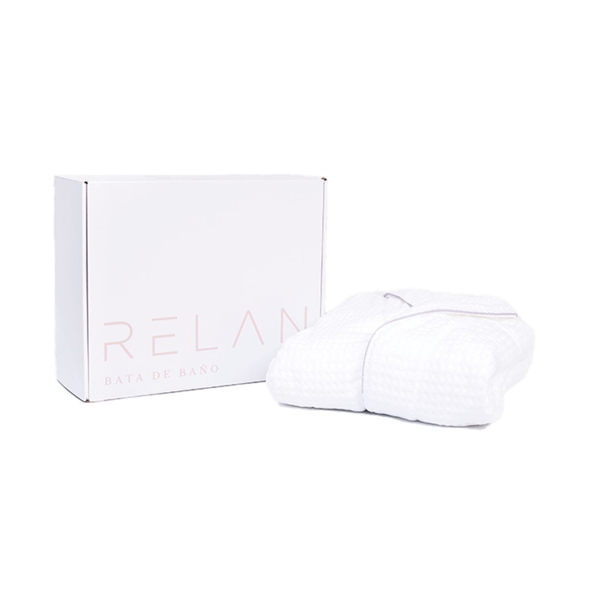 RELAN - Bata de Baño Relan De Algodón Velour Blanco