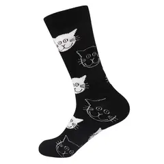 NEKO - CALCETIN NEGRO CON GATOS