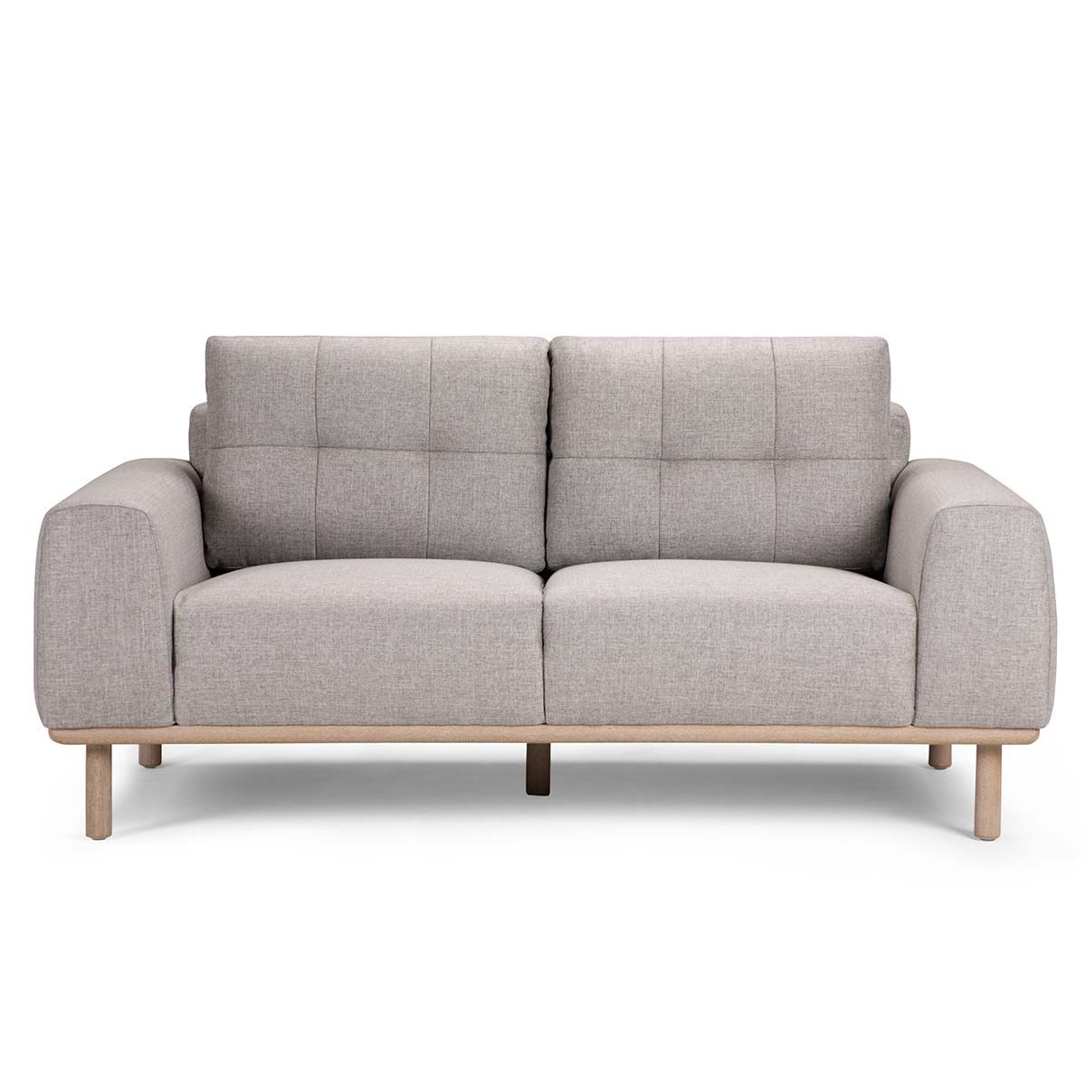 ROSEN - Sofá Rosen Biada 2 Cuerpos Tela Gris Perla