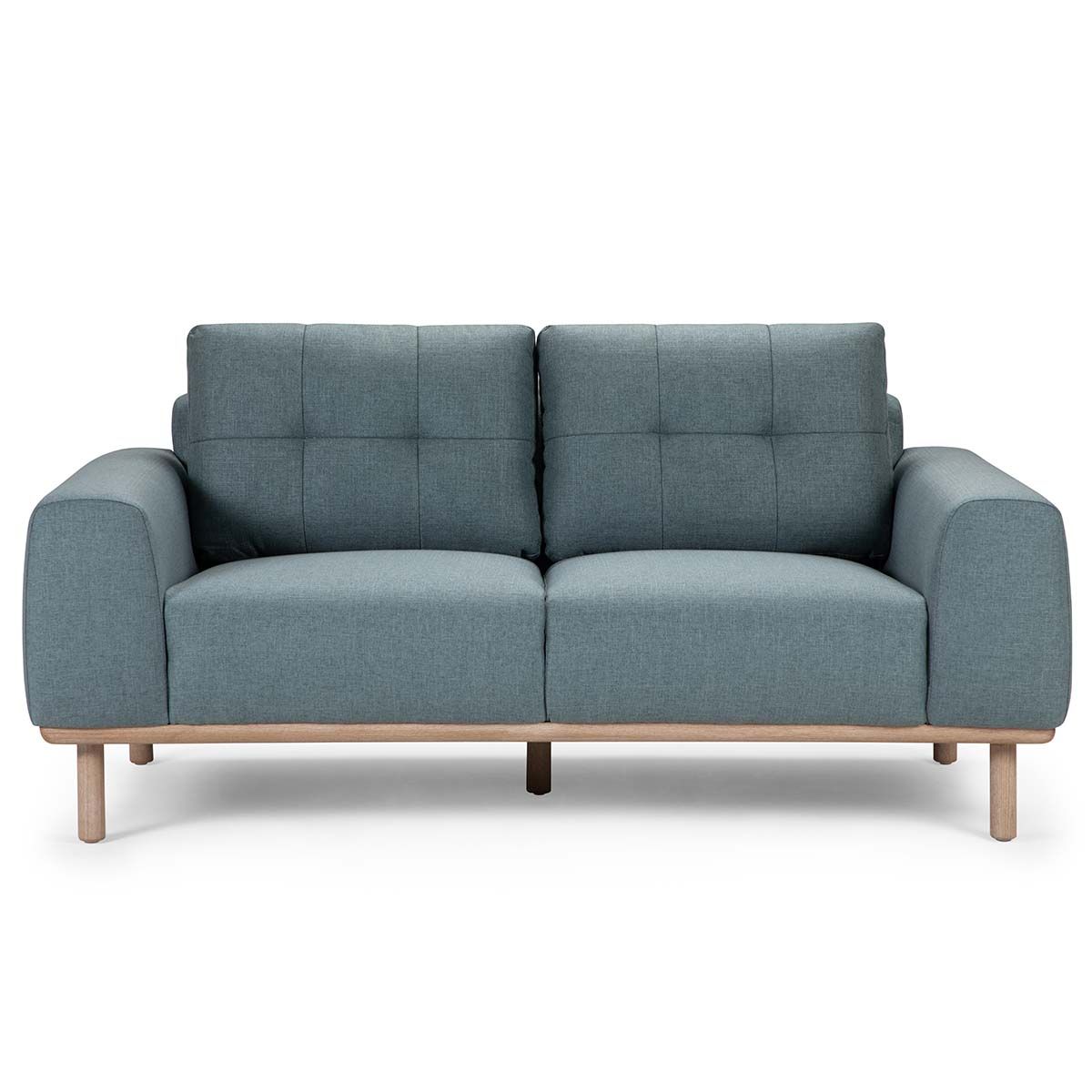 ROSEN - Sofá Rosen Biada 2 Cuerpos Tela Azul