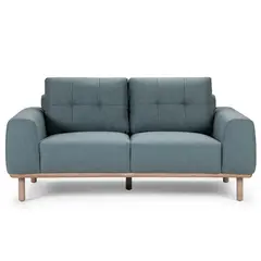ROSEN - Sofá Biada 2 Cuerpos Tela Azul