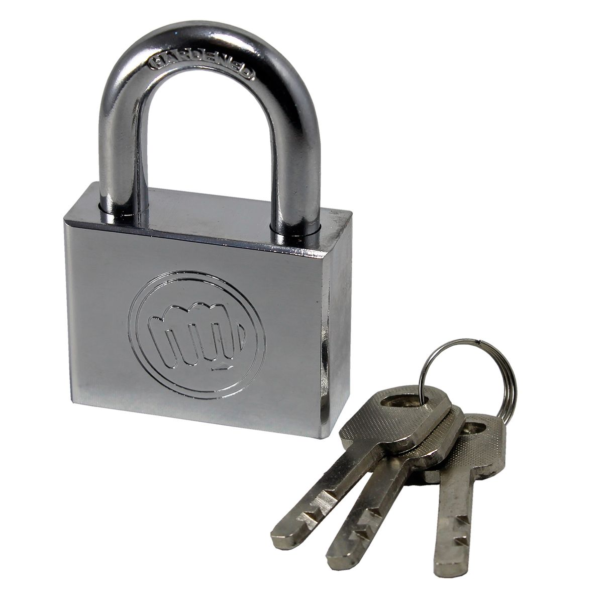 POWER FORCE - Candados de Acero Inoxidable de 50mm. Set de 3 Unidades.