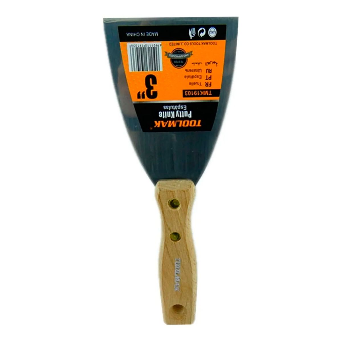 GENERICO - Espatula Recta Mango De Madera 3 Pulgadas Tmk19103