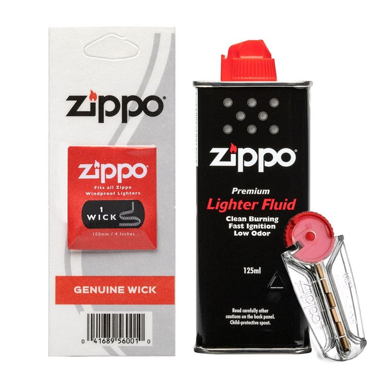 ZIPPO - Pack Bencina Zippo + 6 Piedras Zippo + Mecha Zippo