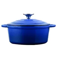 OLLA HIERRO FUNDIDO REDONDA AZUL 24 x 12 cm IMAHE