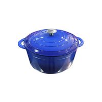OLLA HIERRO FUNDIDO REDONDA AZUL 36x29x12.5 cm