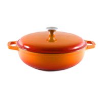 OLLA HIERRO FUNDIDO NARANJA 30x9 cm IMAHE