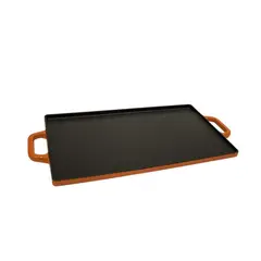IMAHE - PLANCHA REVERSIBLE HIERRO NARANJA 50x23.5x1.6 cm