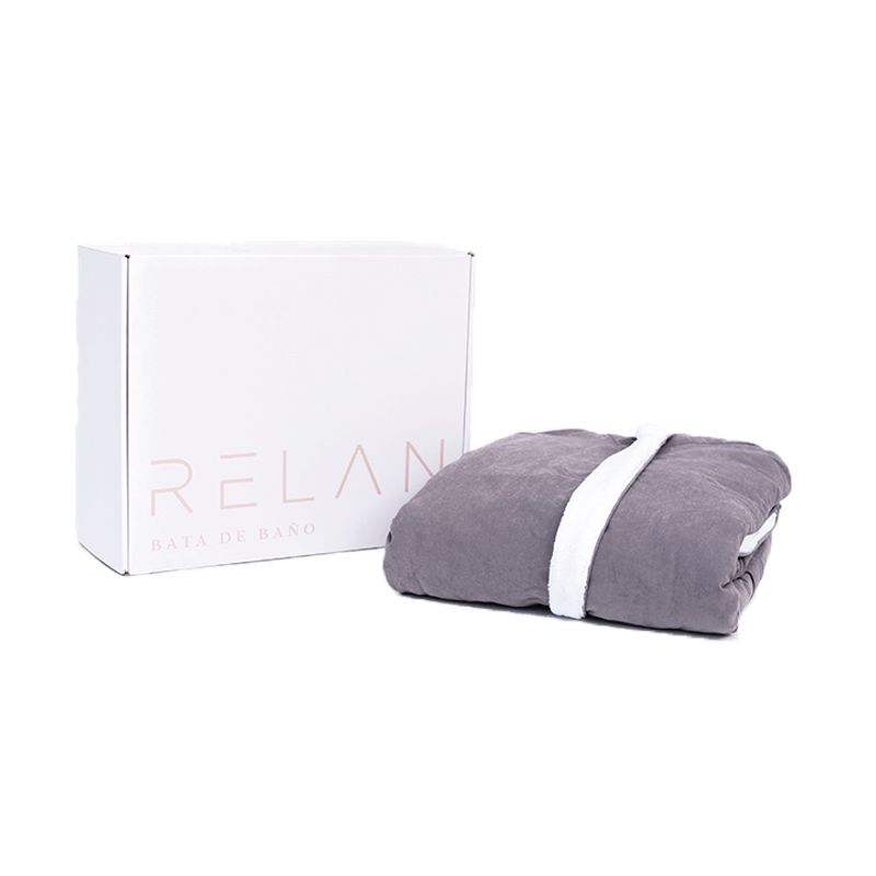 RELAN - Bata de Baño Relan De Microfibra Gris
