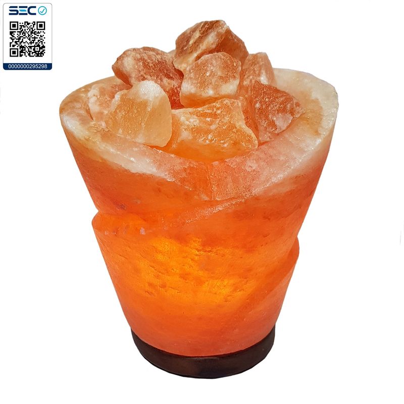 GENERICO - Lámpara de Sal Flor Bowl del Himalaya