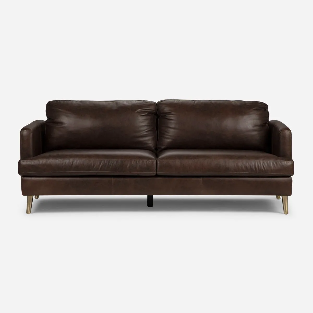 ROSEN - Sofá Rosen Wells 3 Cuerpos Cuero Moro