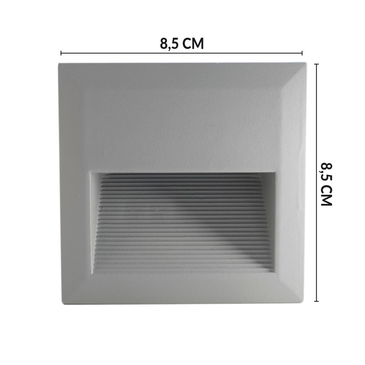 HB LEDS - Apliqué LED Exterior Cuadrado 3W Gris