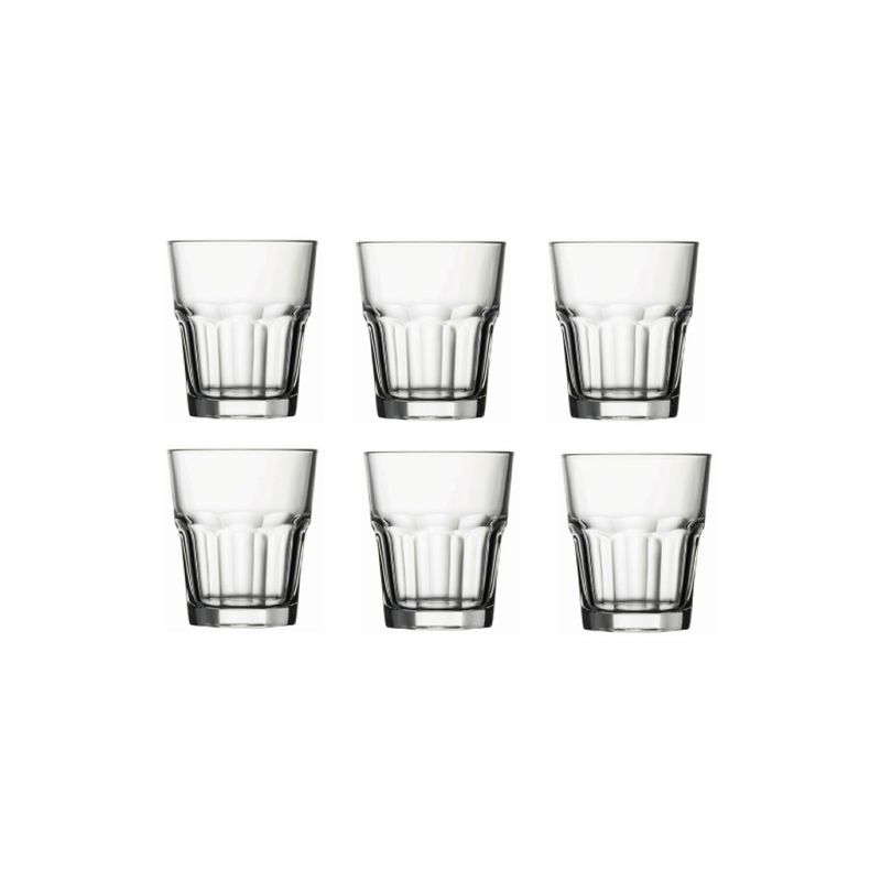 PASABAHCE - Set De 6 Vasos Vidrio Templado bajo Casablanca 355cc